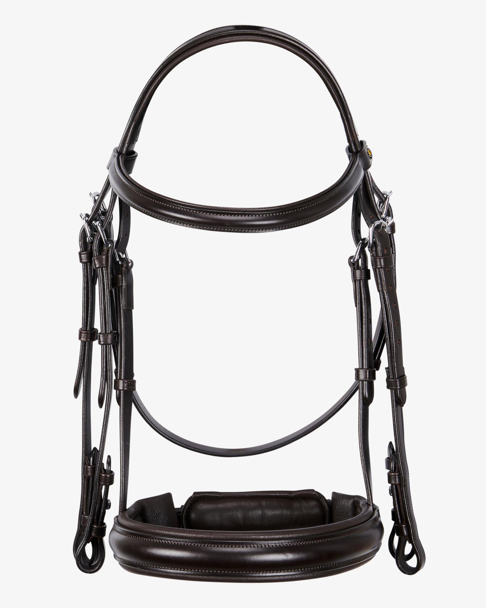 Leather dressage bridle without reins