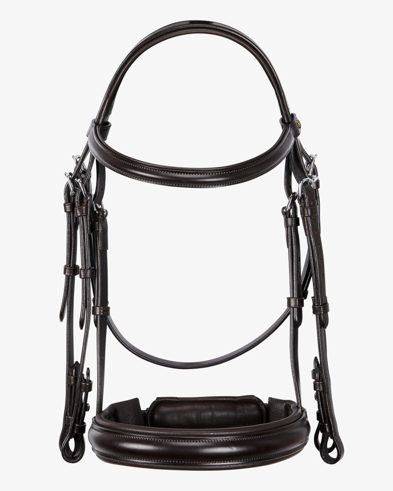 Leather dressage bridle without reins