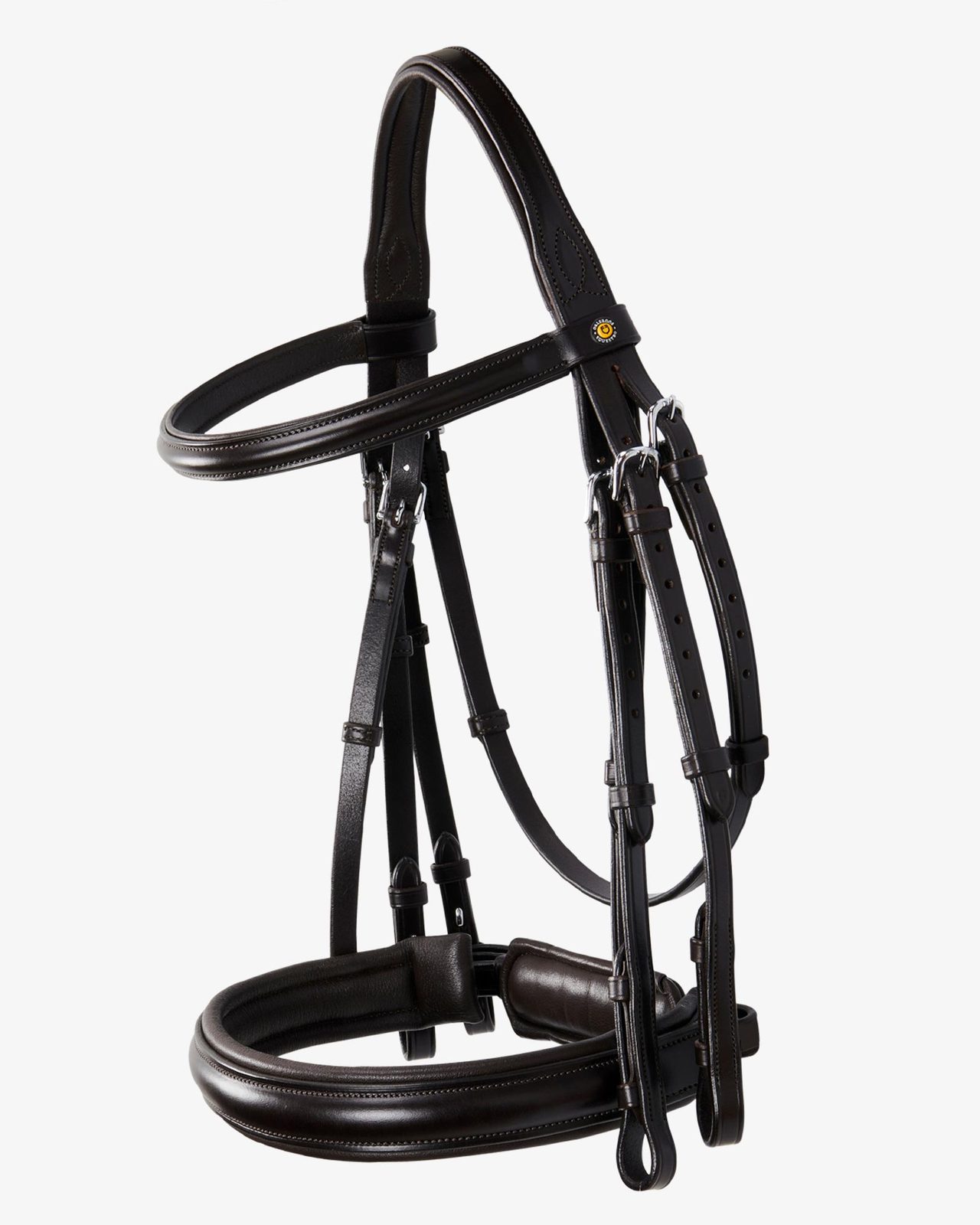 Leather dressage bridle without reins