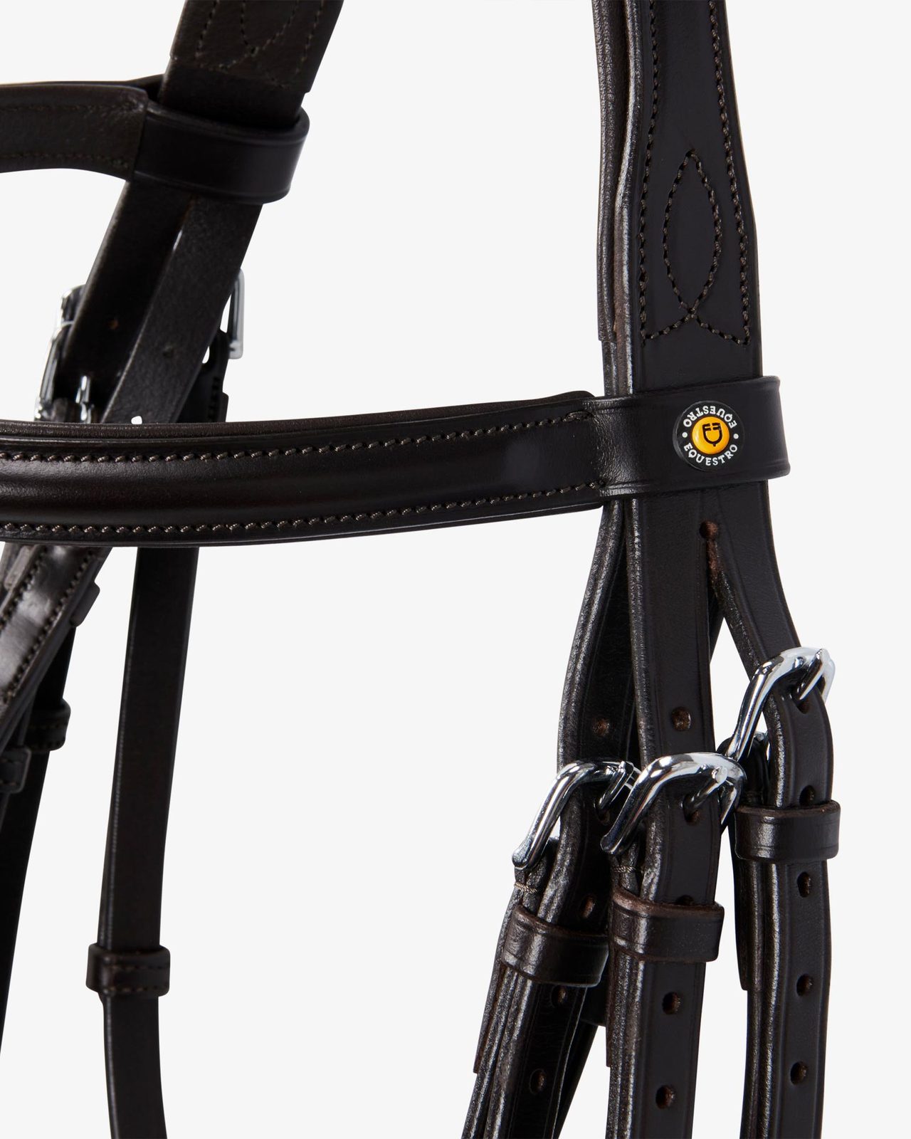 Leather dressage bridle without reins