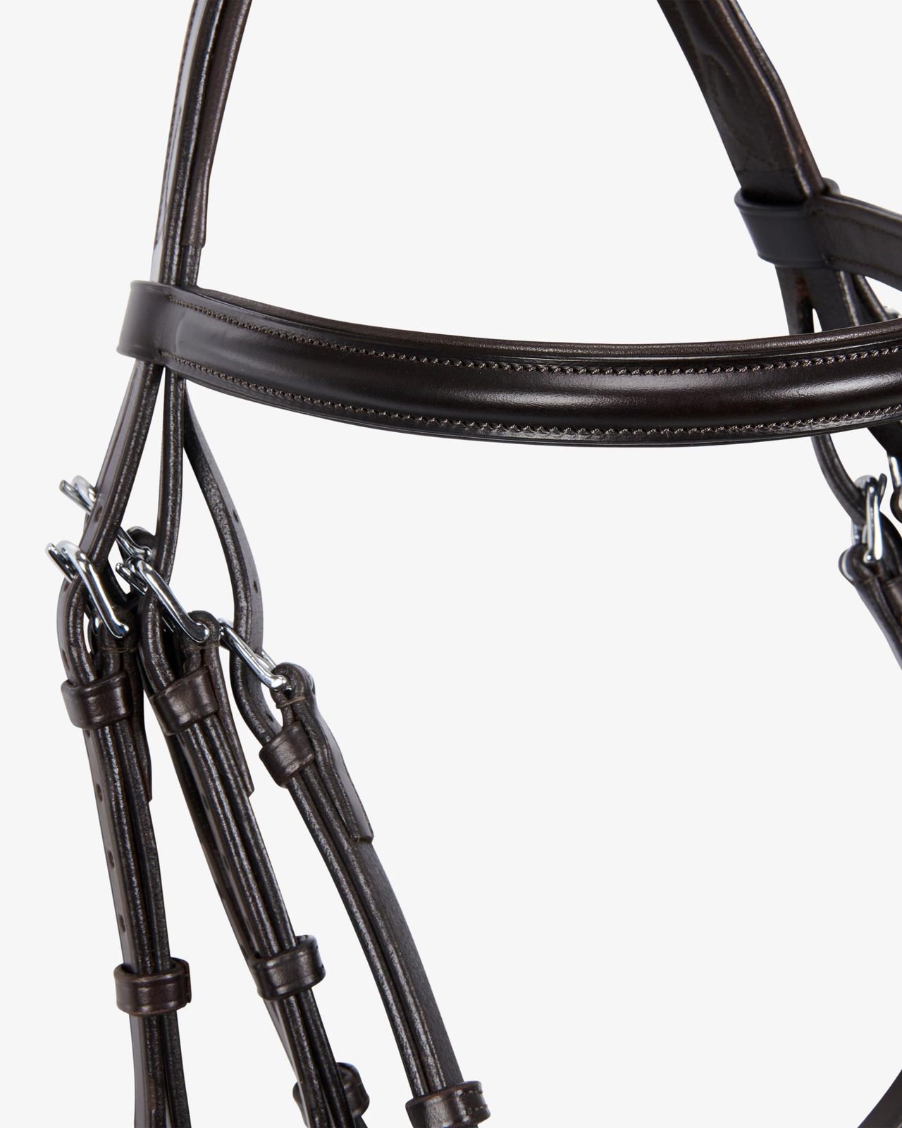 Leather dressage bridle without reins