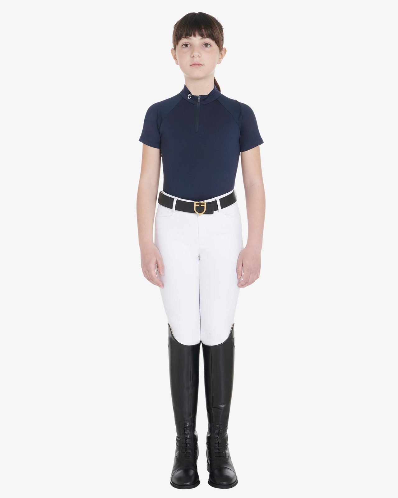 Kids' slim fit training polo shirt high performance