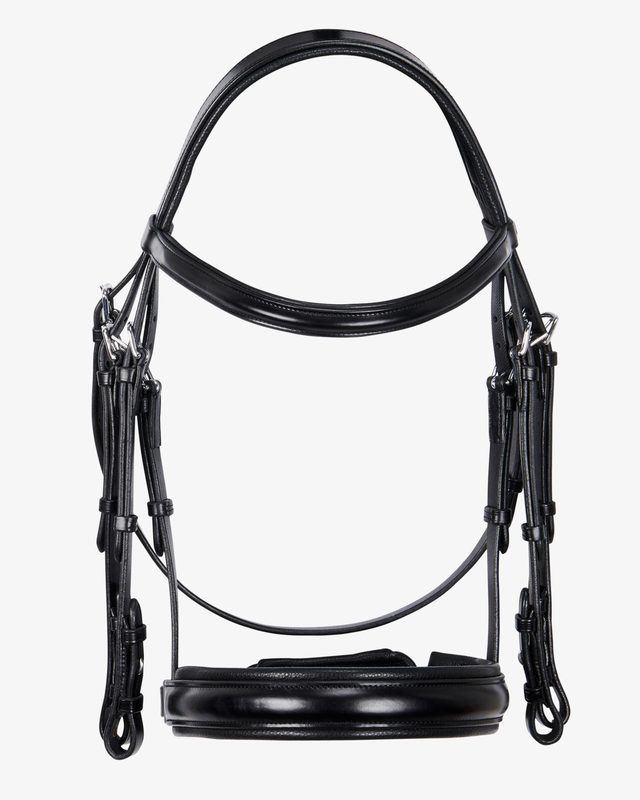 Leather dressage bridle without reins