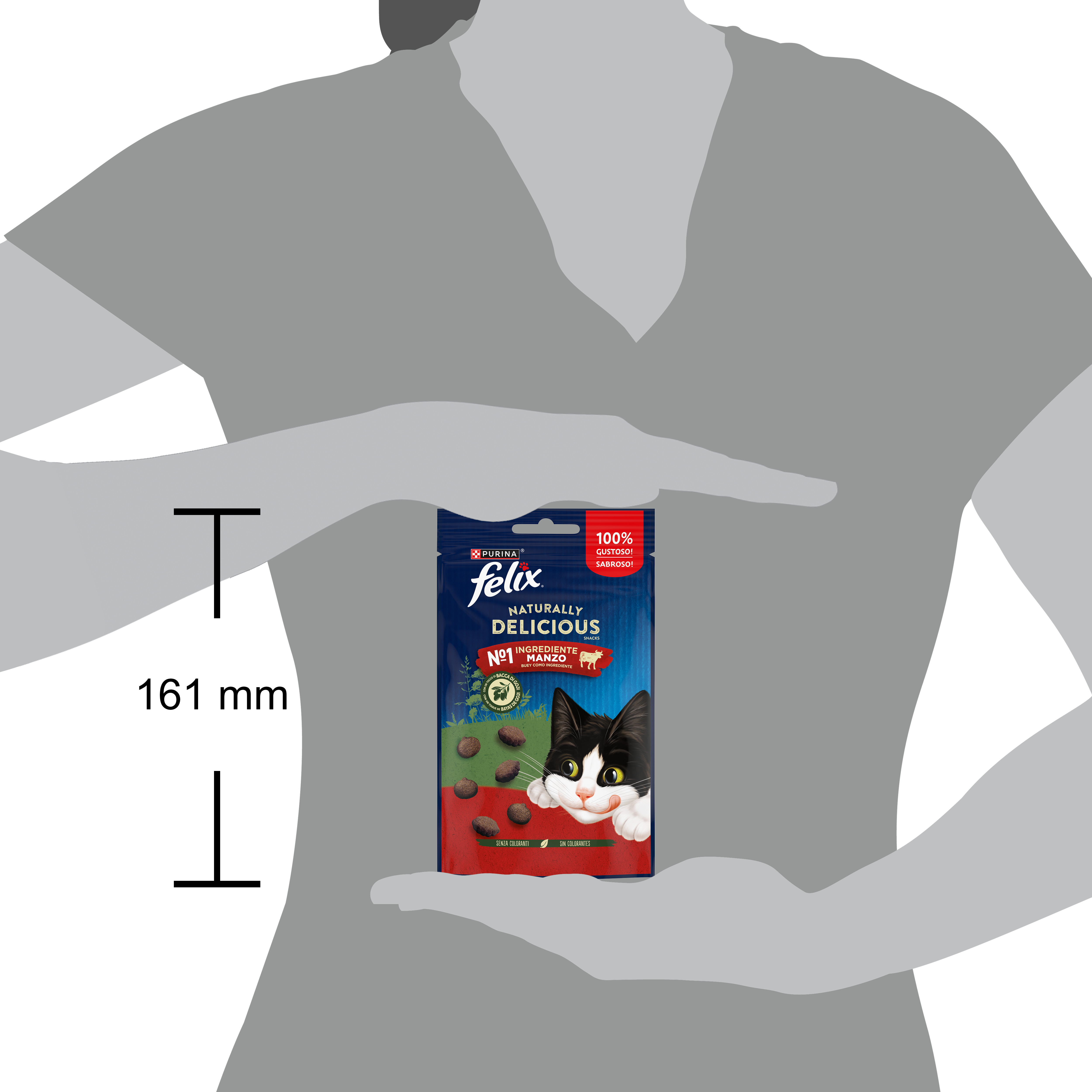 Felix Naturally Delicious 50g Manzo 1° Ingrediente & Bacca di Goji