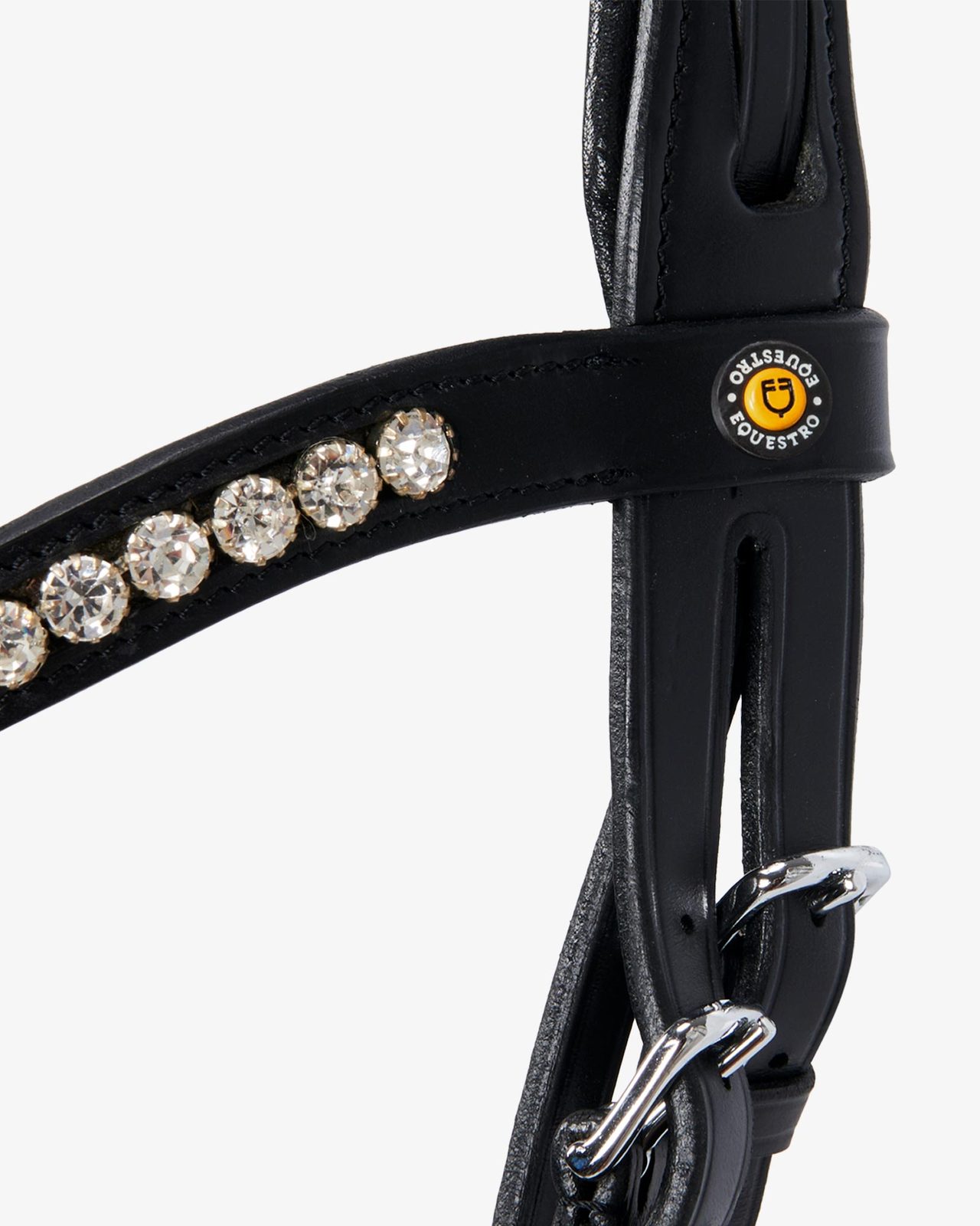 Testiera inglese in cuoio con brillantini NEW
