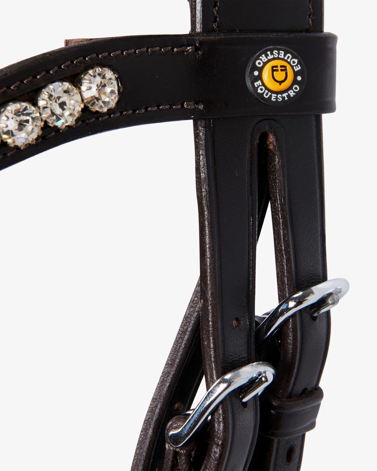 Testiera inglese in cuoio con brillantini NEW
