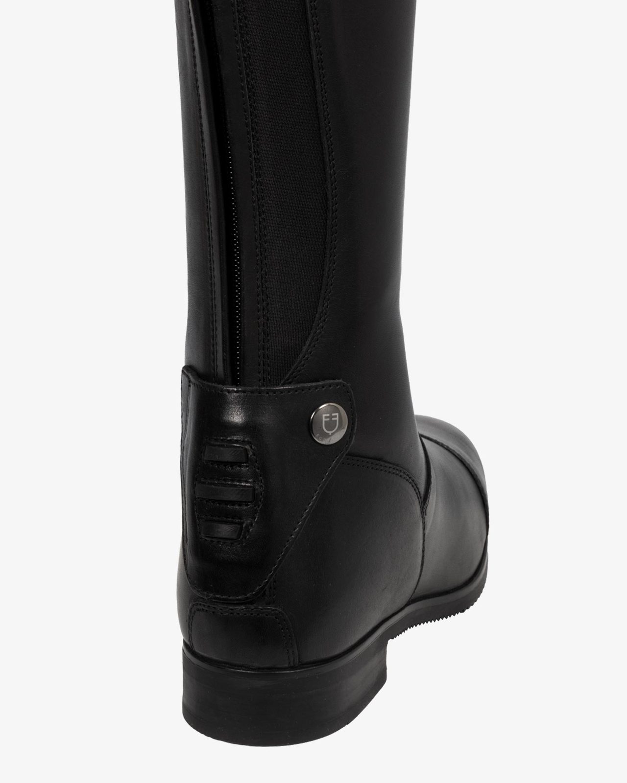 Neptune unisex leather boots with rear zipper