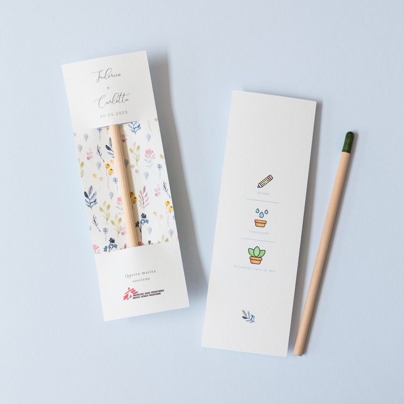 Matita piantabile floreale con semi di "Non ti scordar di me"