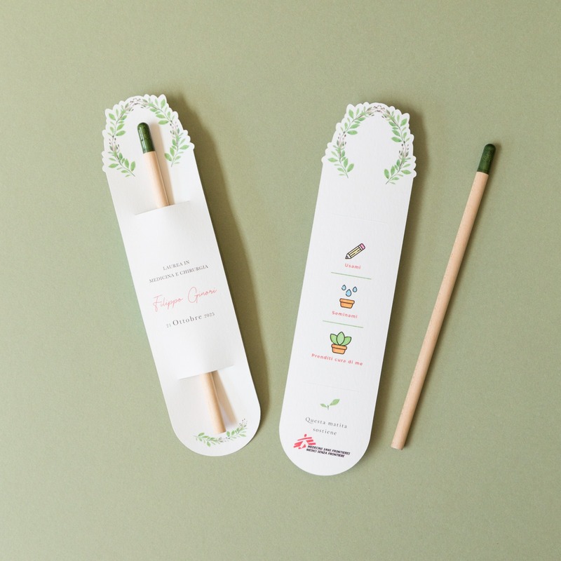 Matita piantabile laurea con semi misti