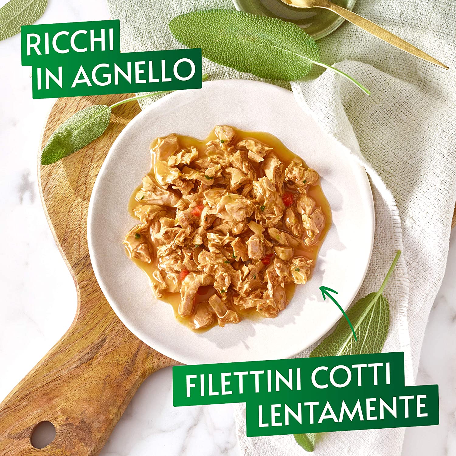 Gourmet Nature's Creations, Ricco in Manzo, guarnito con piselli e carote
