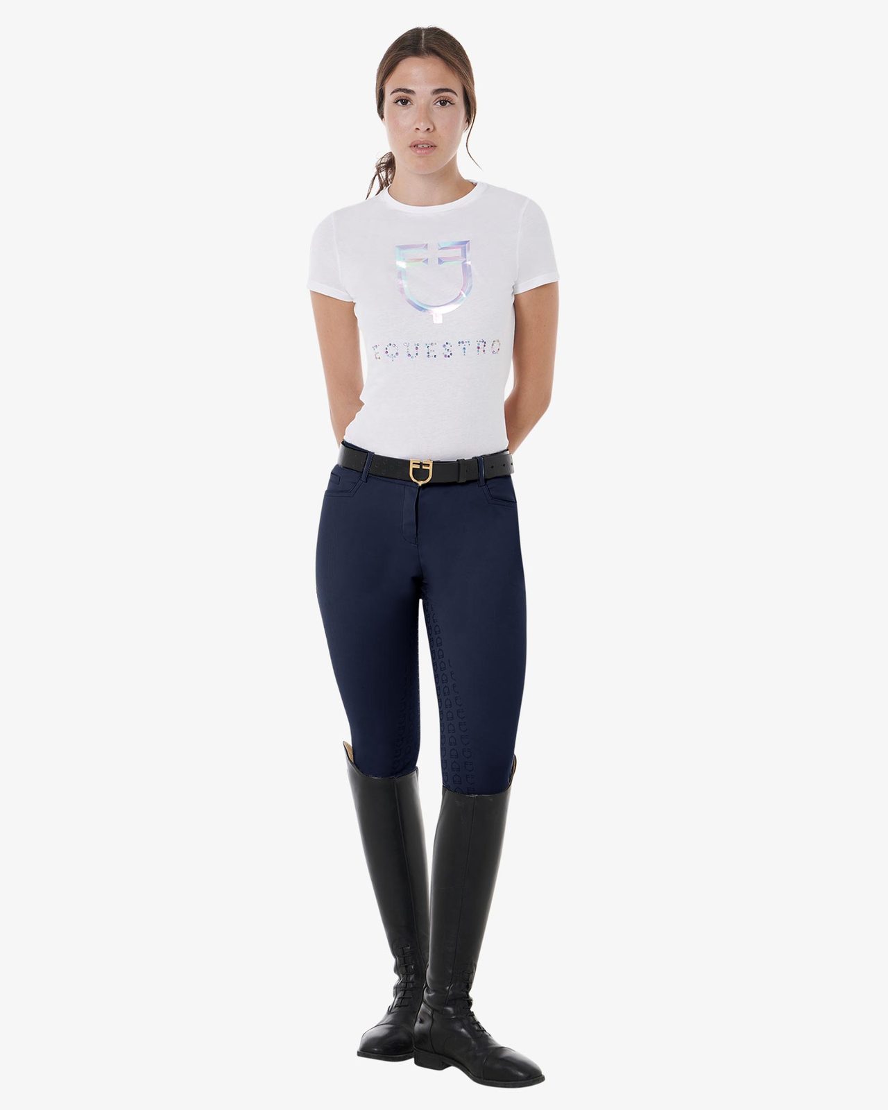 Women's full grip breeches in technical fabric