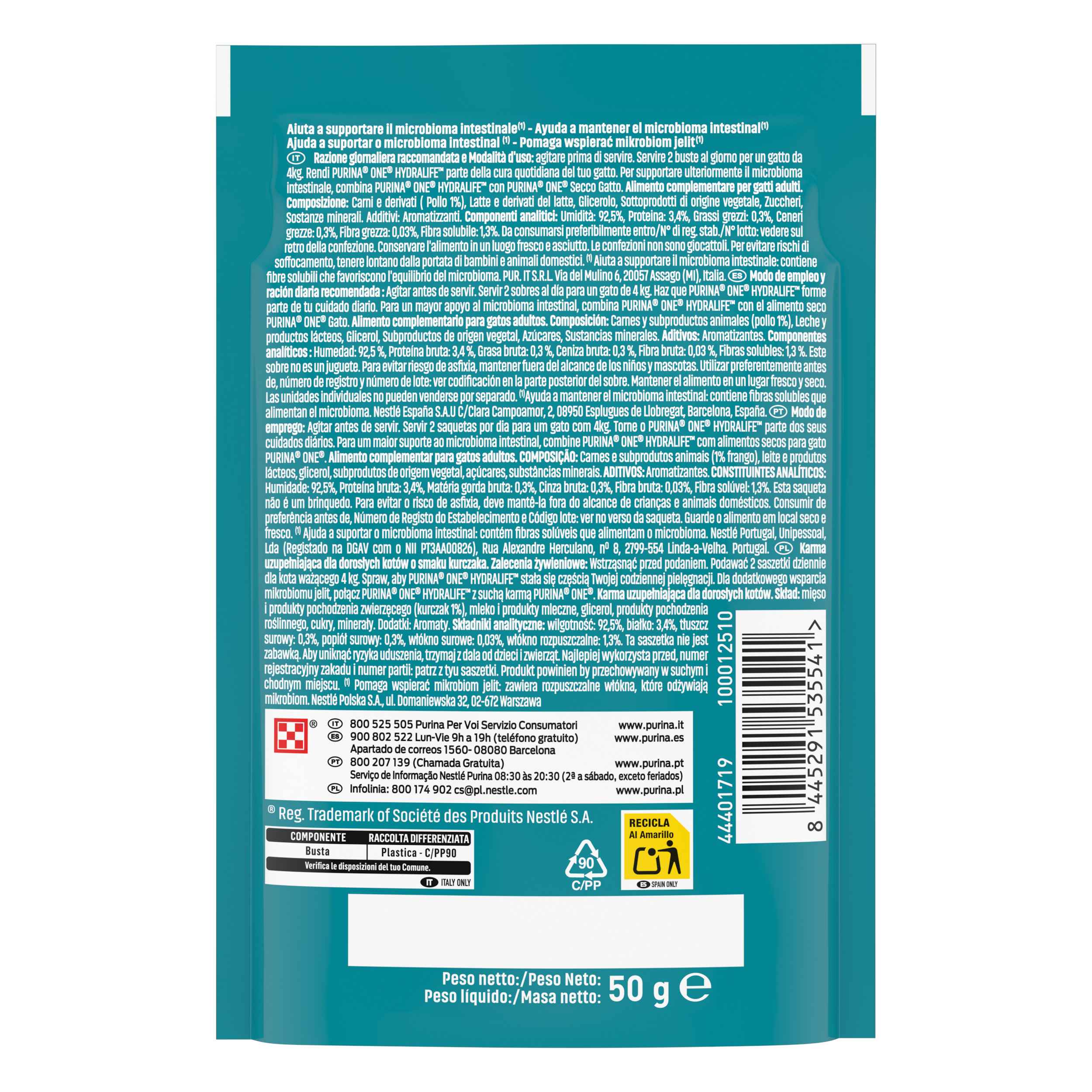 Purina ONE Hydralife 50g Pollo