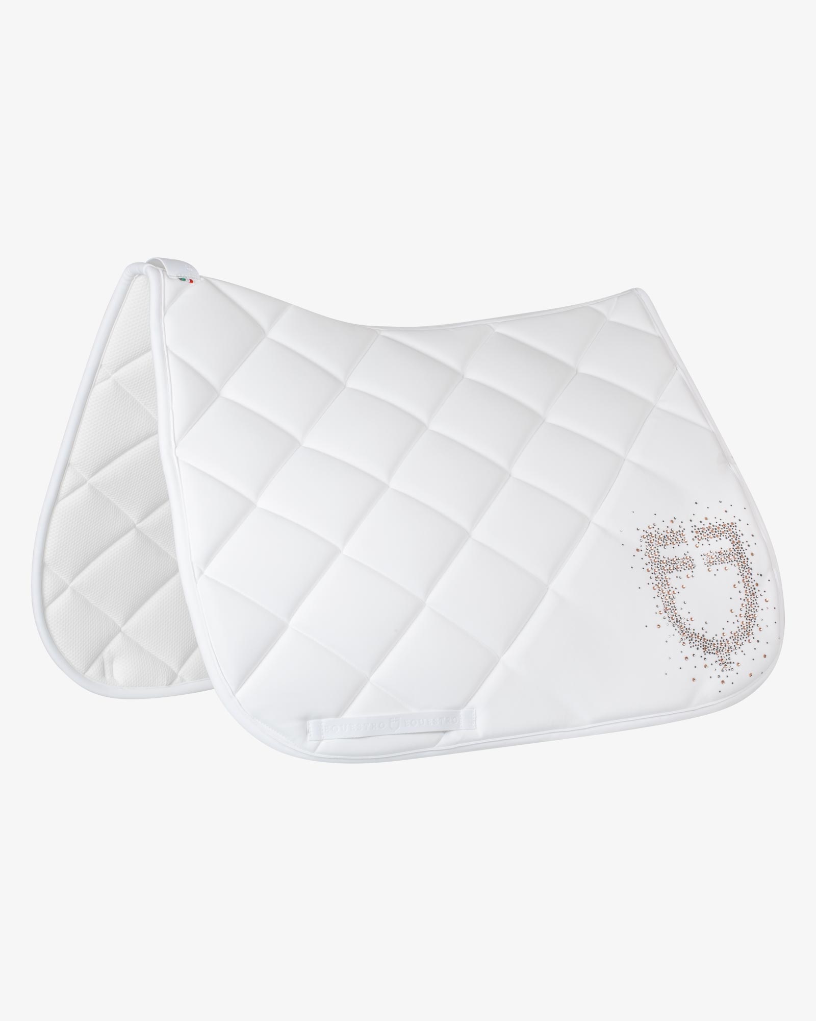 Dressage saddle pad rhinestone logo