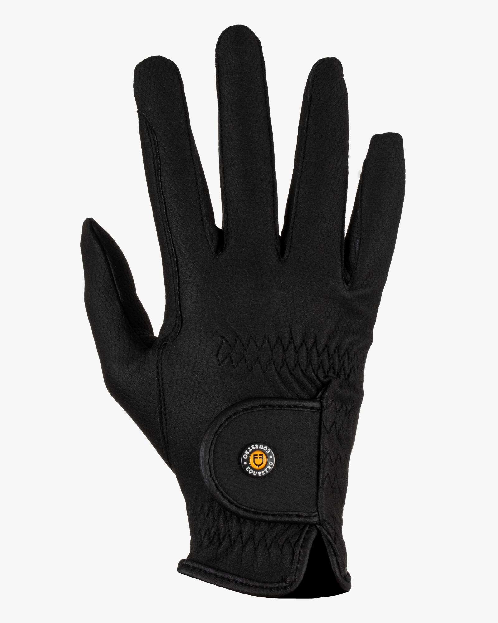 Unisex padded gloves in synthetic leather with hook-and-loop closure
