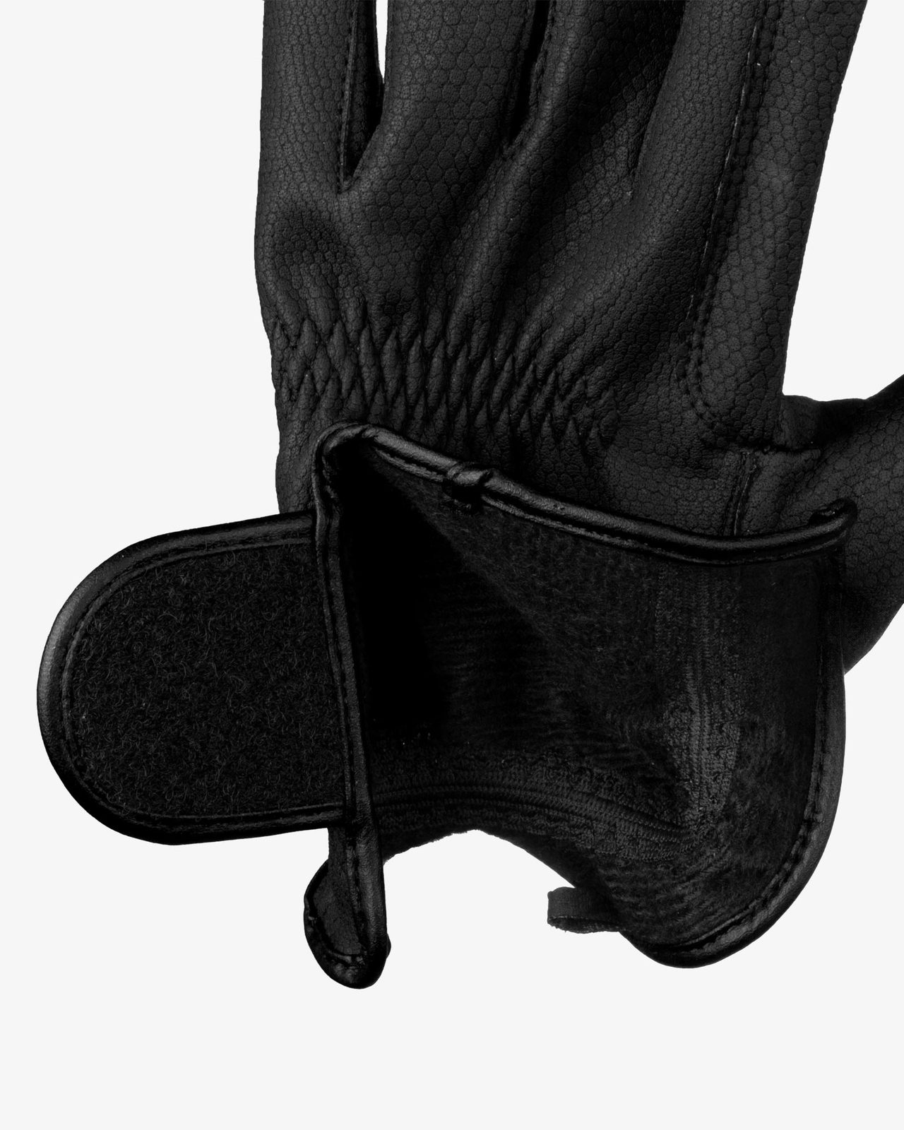 Unisex padded gloves in synthetic leather with hook-and-loop closure