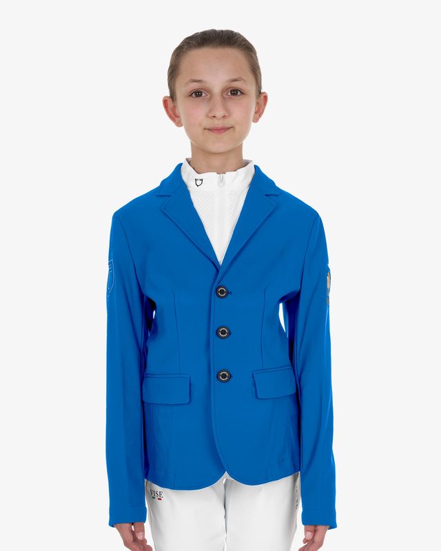 Kids' unisex three-button competition jacket Equestro X FISE