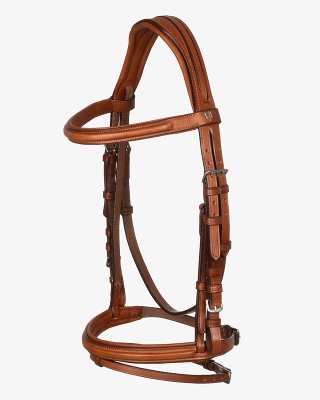 Jumping leather English bridle