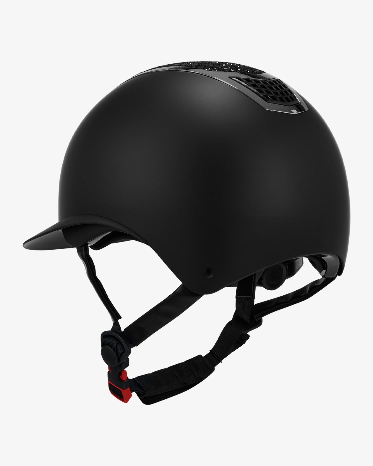 Helmet with rhinestones and wide visor homologation EN 1384-2023