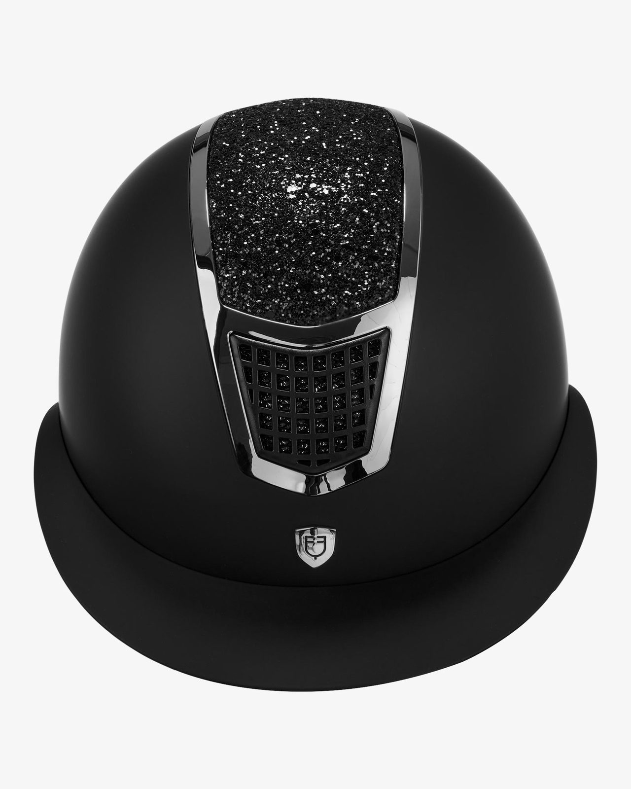 Helmet with rhinestones and wide visor homologation EN 1384-2023