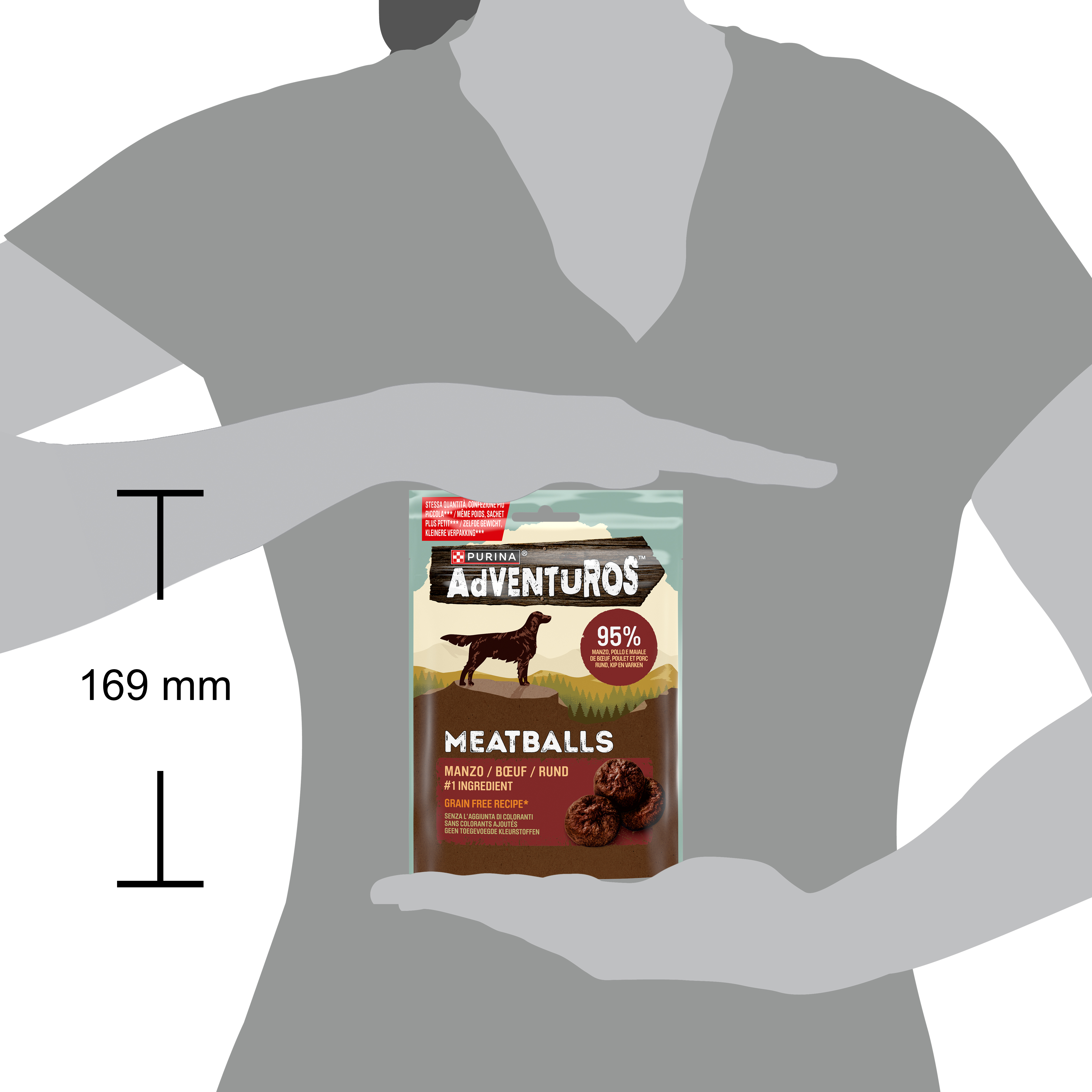 Adventuros High Meat Meatballs nº1 ingrediente Manzo