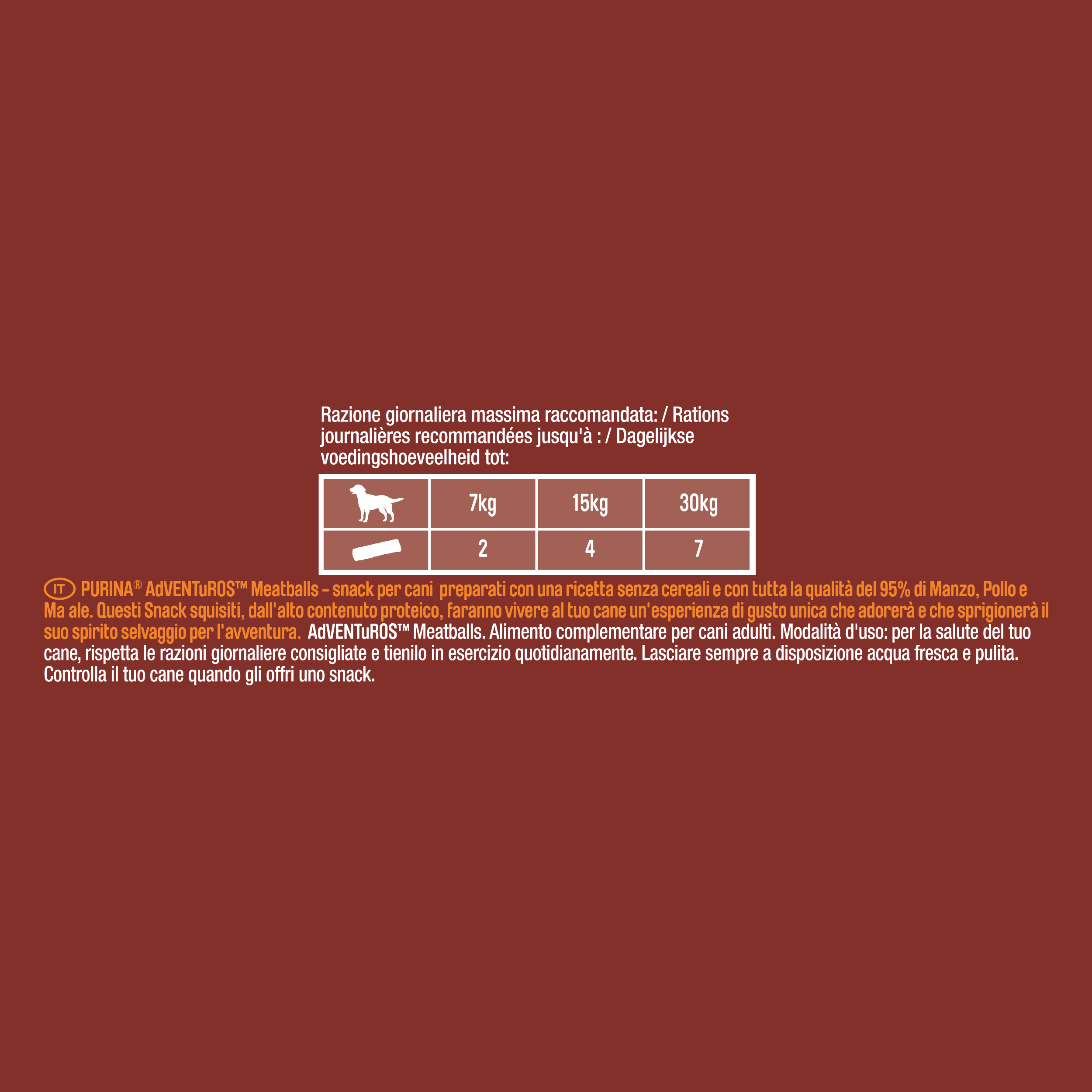 Adventuros High Meat Meatballs nº1 ingrediente Manzo