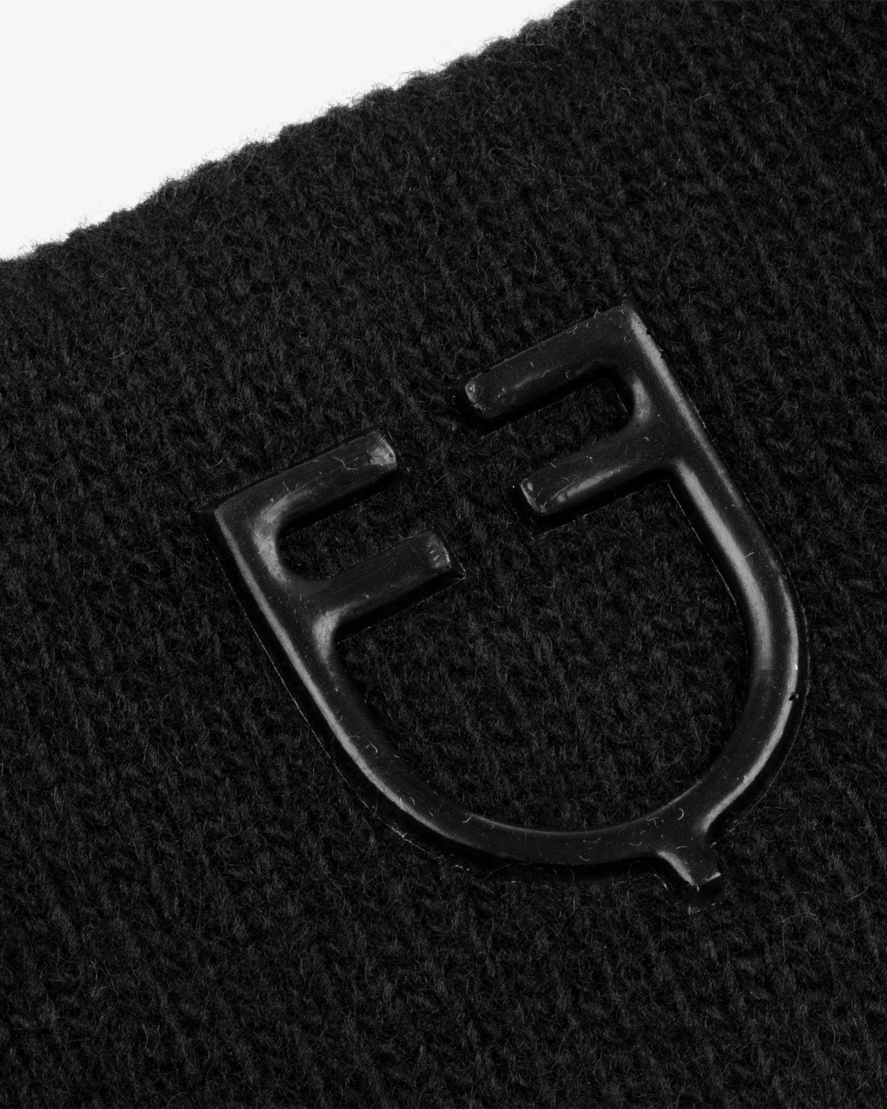 Unisex ribbed wool earmuff headband with logo