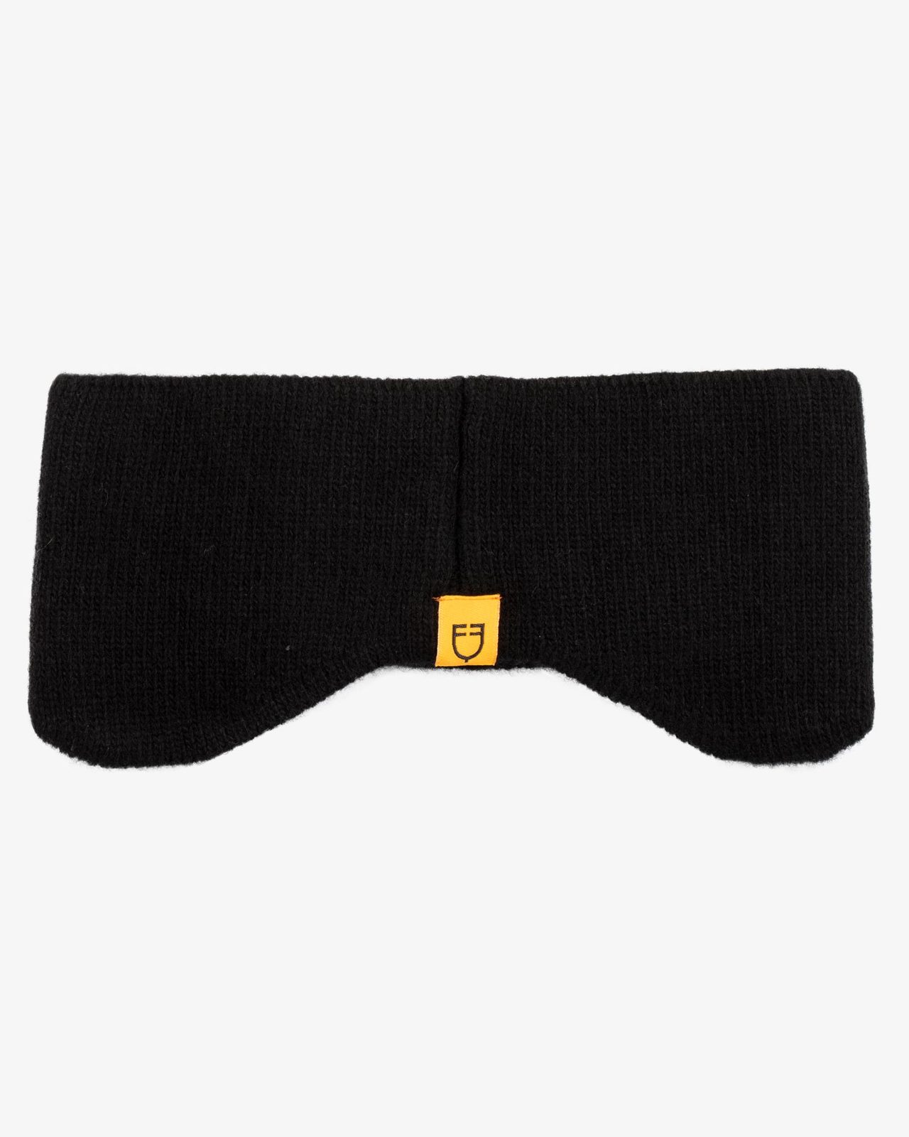 Unisex ribbed wool earmuff headband with logo