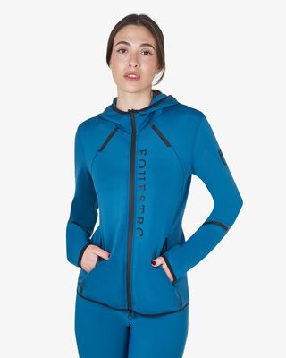 Women's technical sweatshirt in jersey with zip