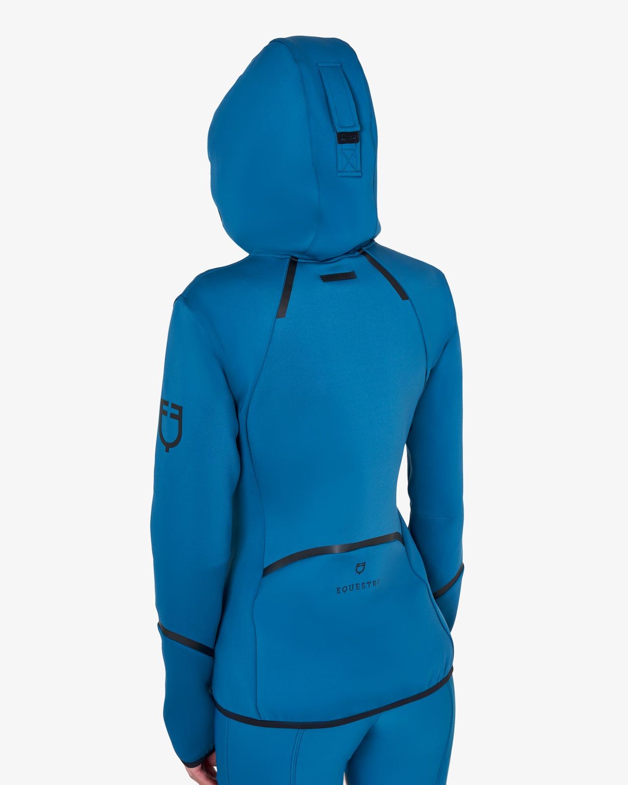 Women's technical sweatshirt in jersey with zip