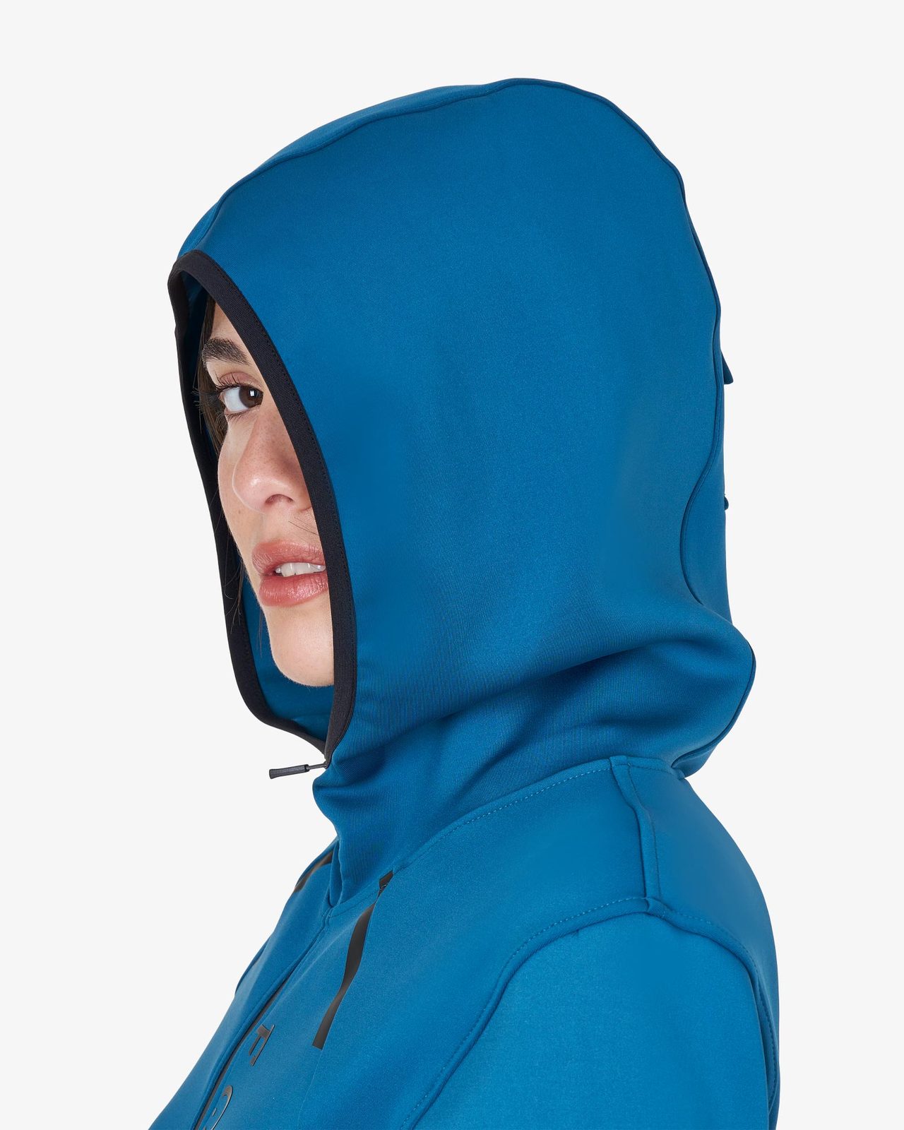 Women's technical sweatshirt in jersey with zip
