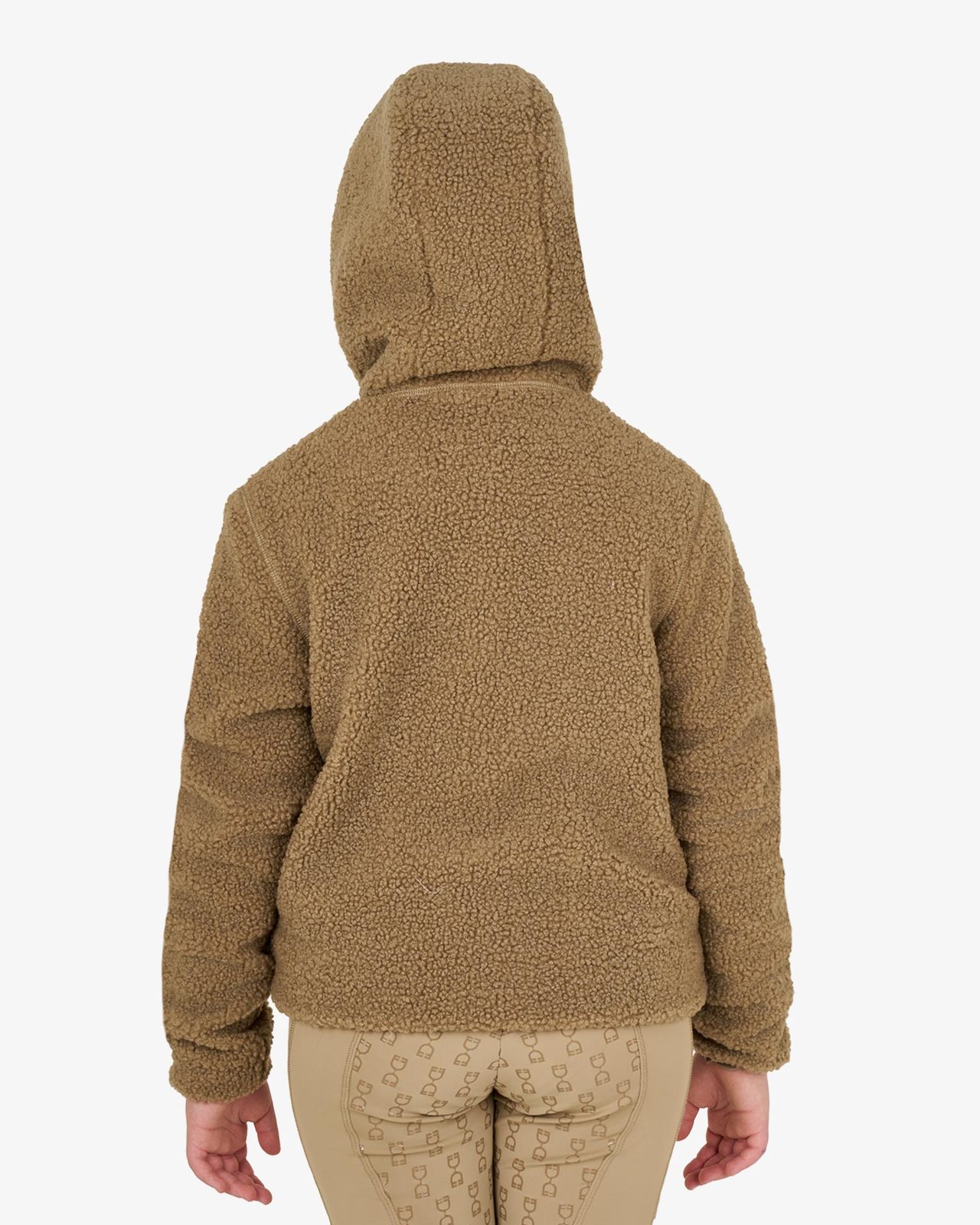 Felpa bambina in pile ricciolo con zip frontale