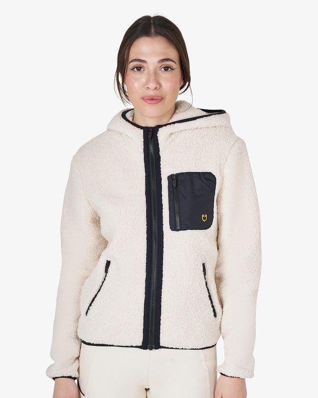 Women's sweatshirt in fleece with front pocket