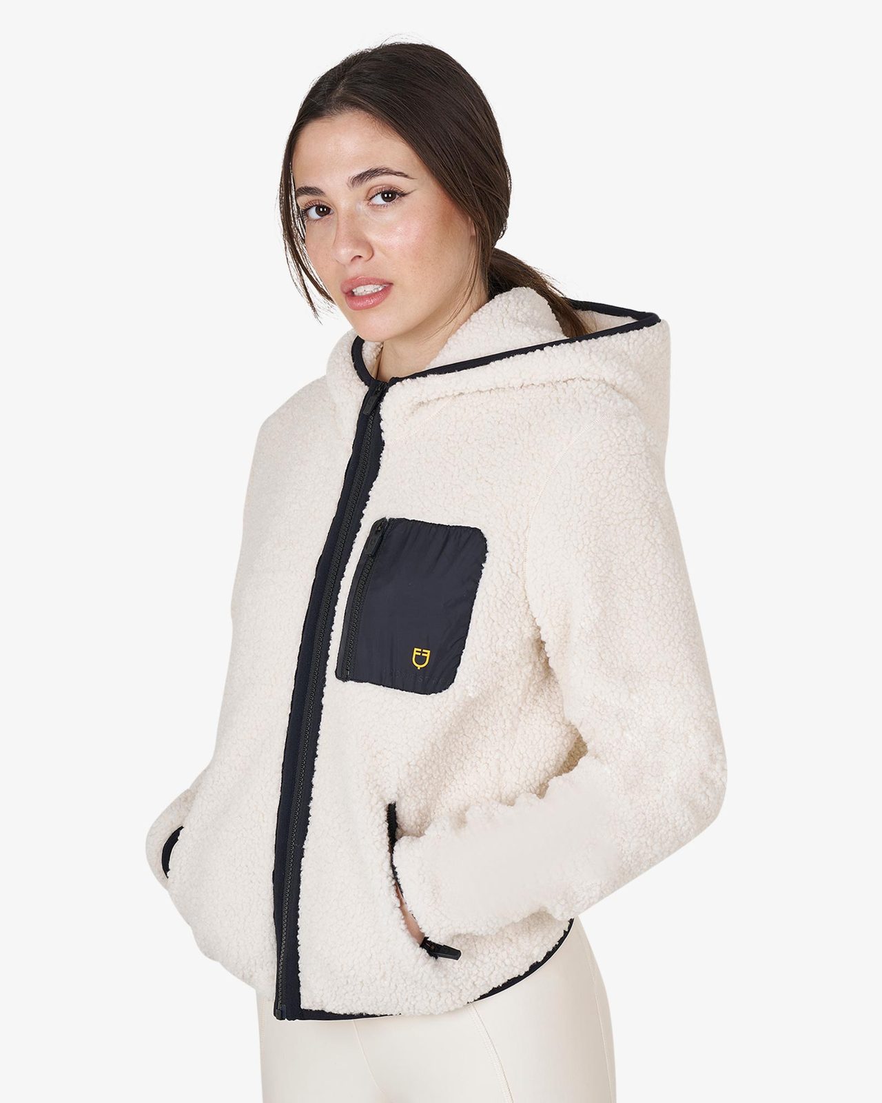 Women's sweatshirt in fleece with front pocket