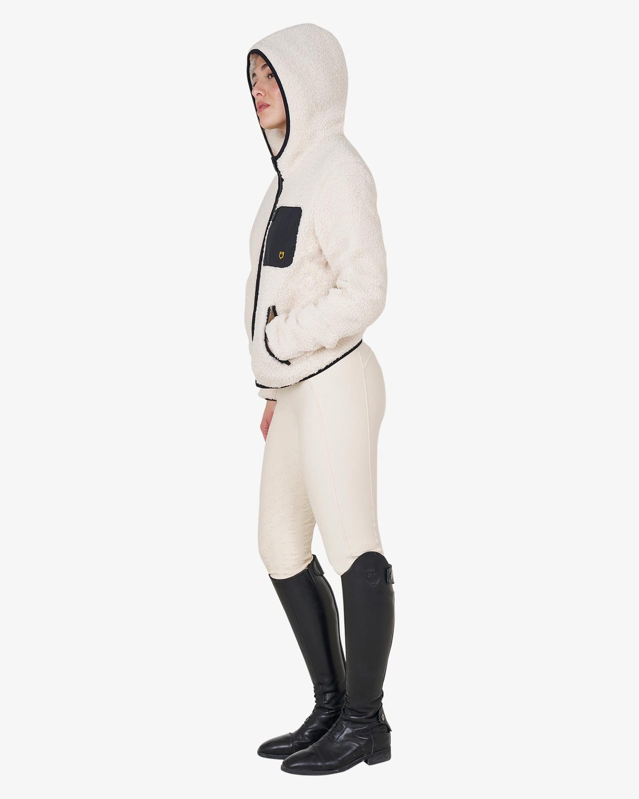 Women's sweatshirt in fleece with front pocket