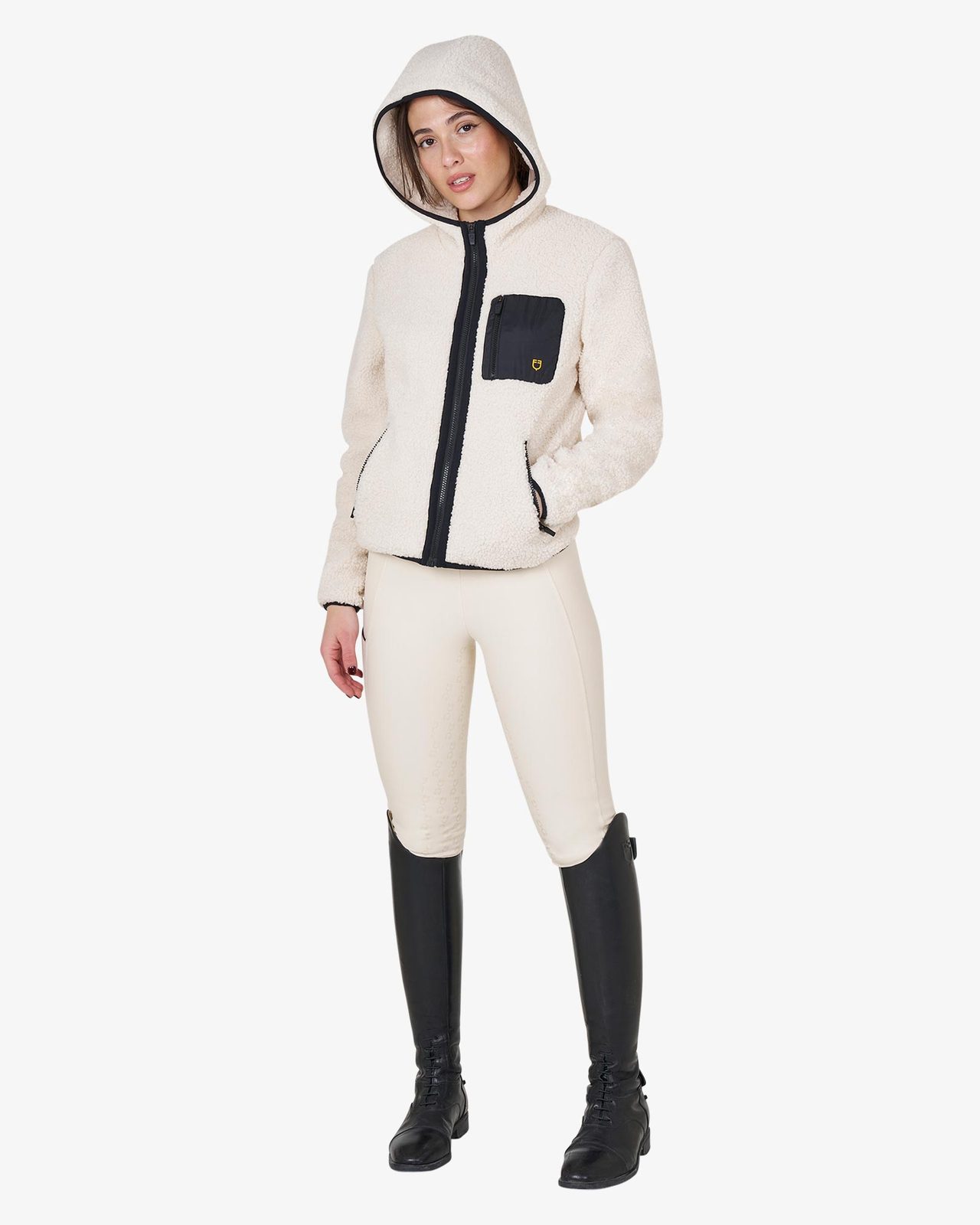 Women's sweatshirt in fleece with front pocket