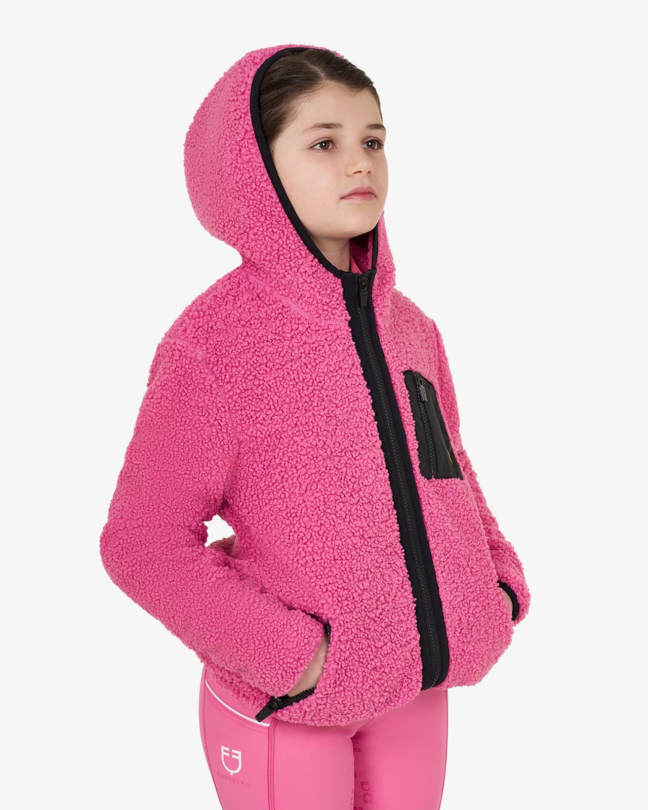 Kids' fleece sweatshirt with front zip