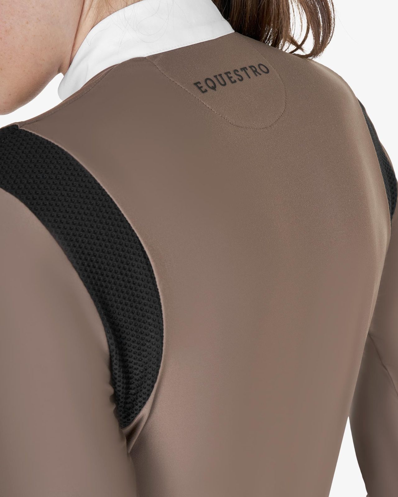 Polo donna slim fit in tessuto tecnico