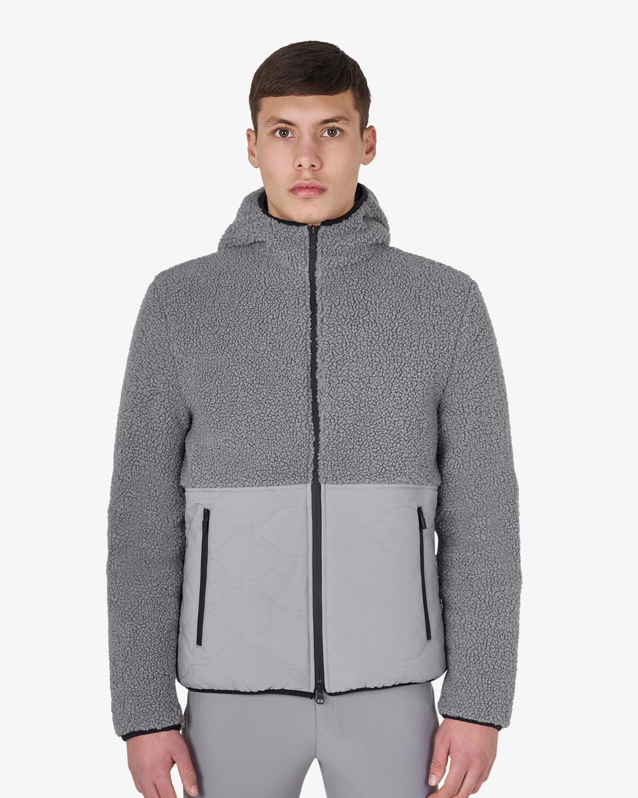 Men's waterproof jacket with Teddy inserts