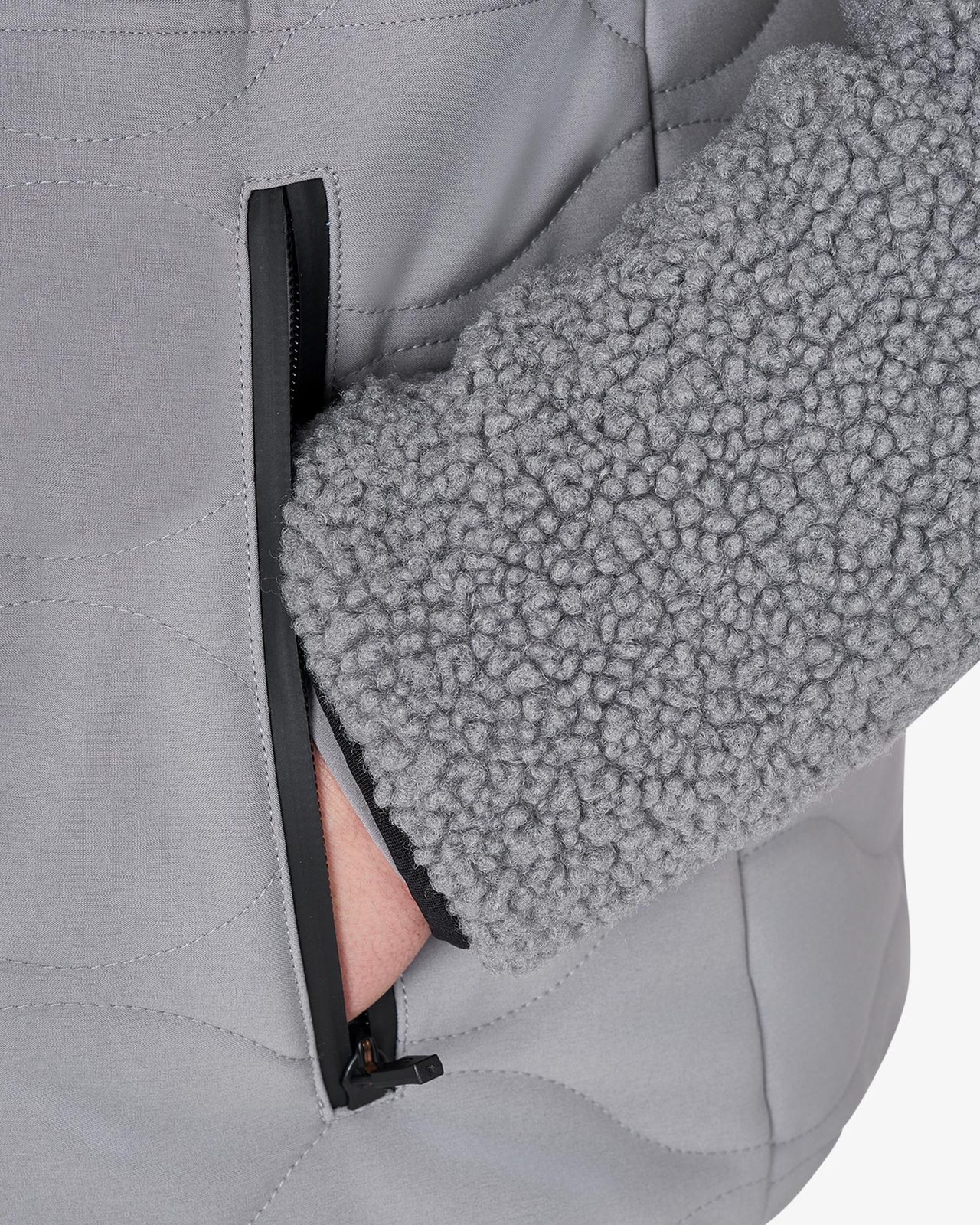 Men's waterproof jacket with Teddy inserts