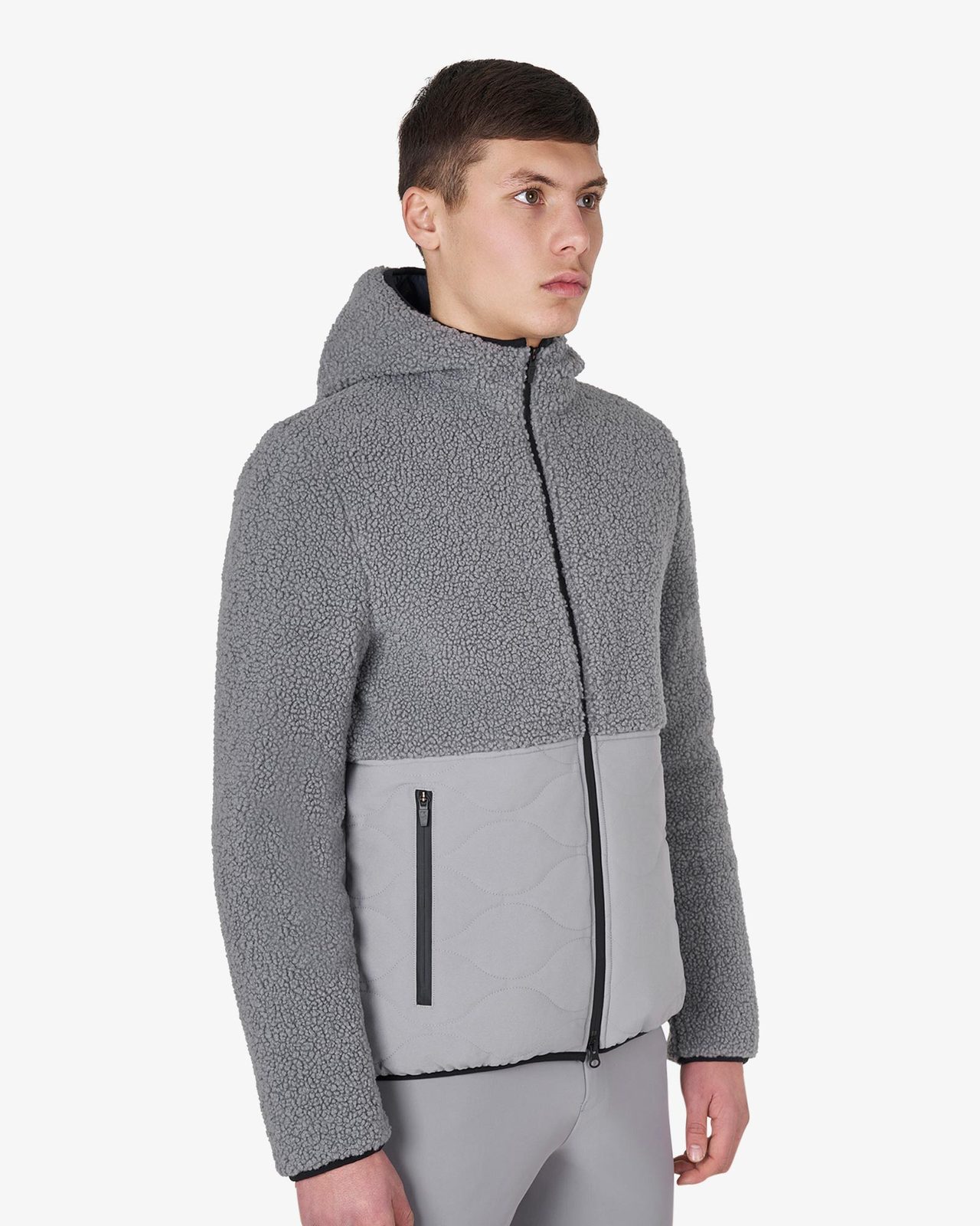 Men's waterproof jacket with Teddy inserts