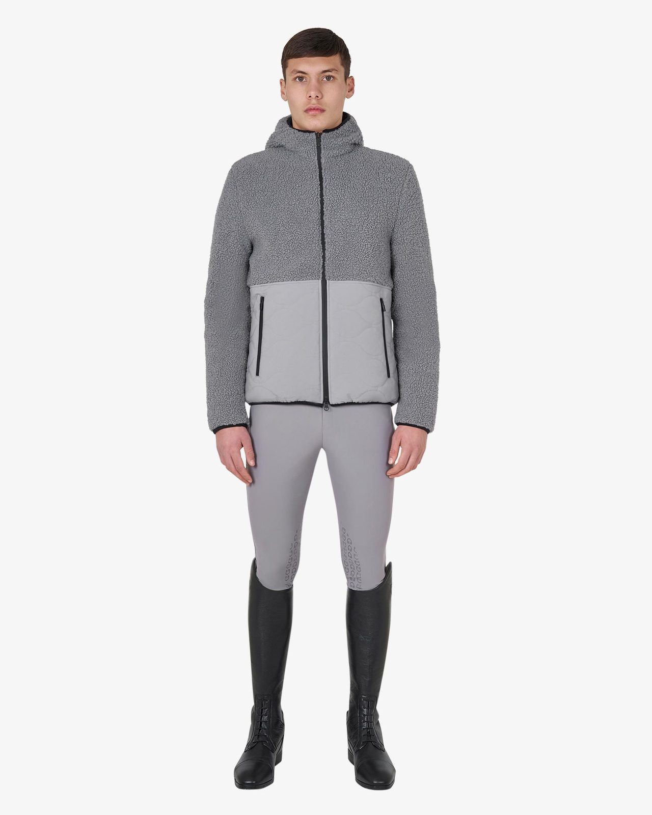 Men's waterproof jacket with Teddy inserts