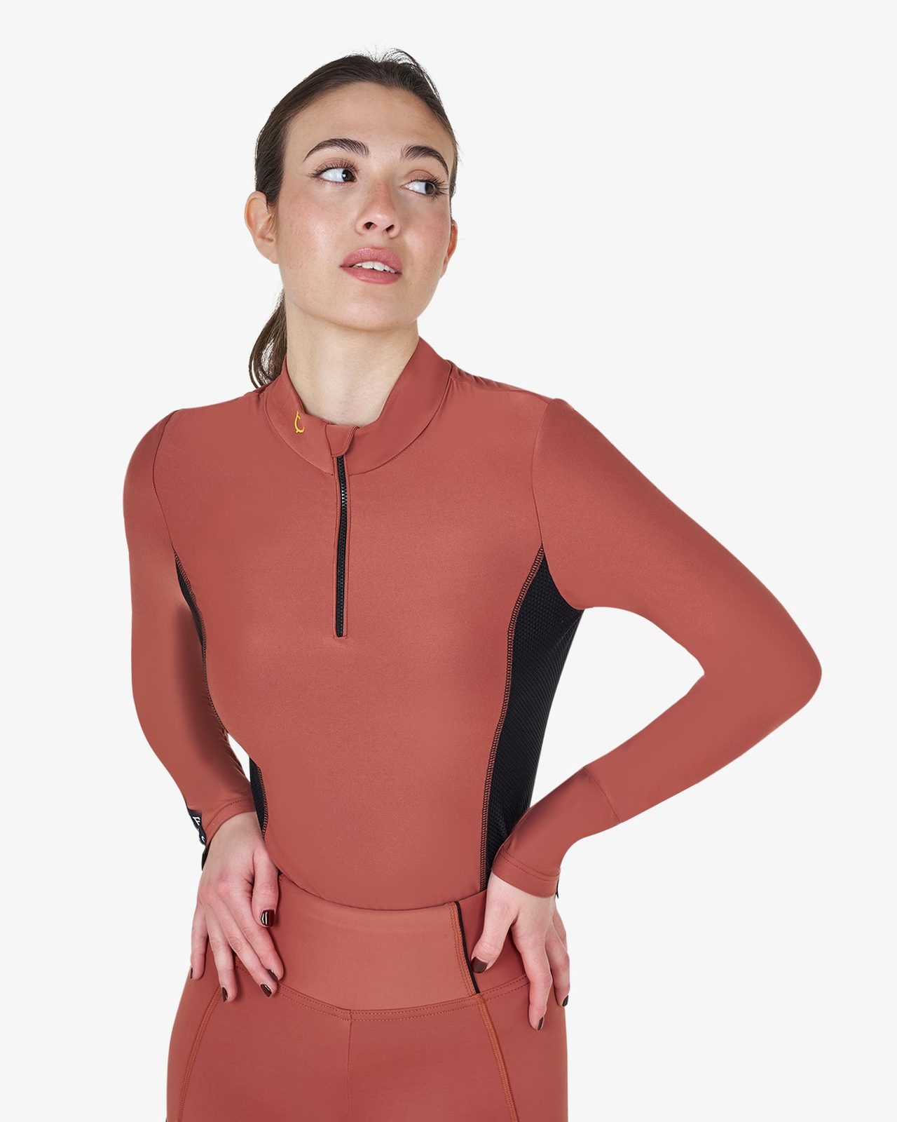 Polo tecnica donna da allenamento manica lunga