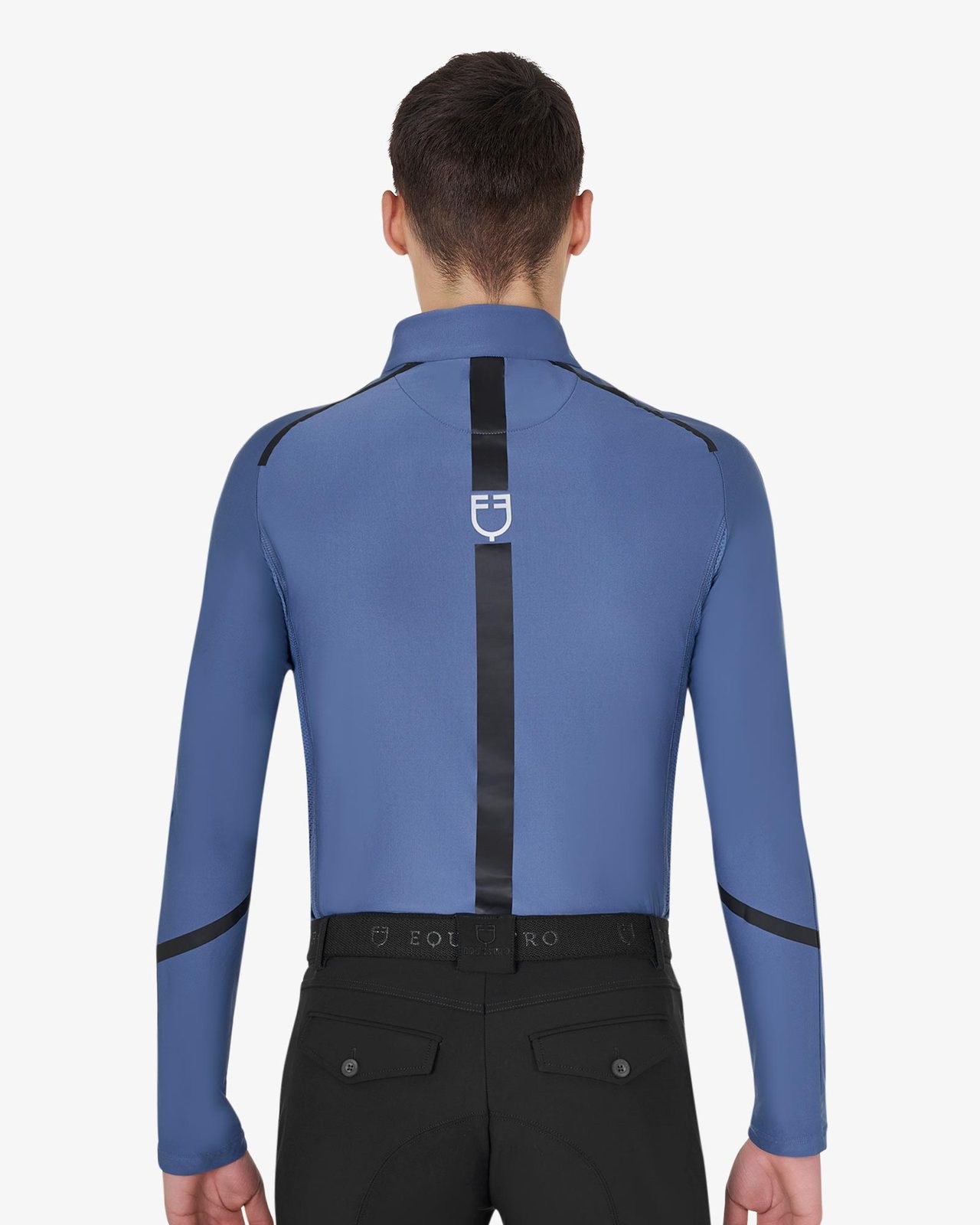 Polo uomo da allenamento slim fit manica lunga