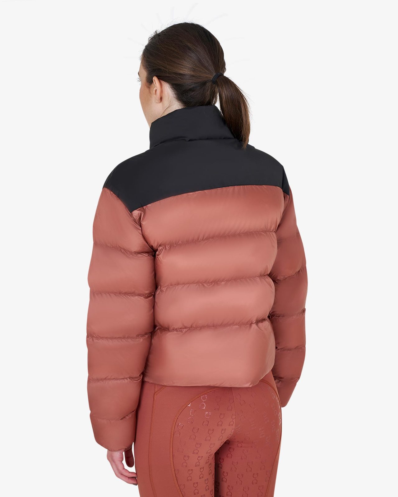 Women's cropped down jacket stretch fabric