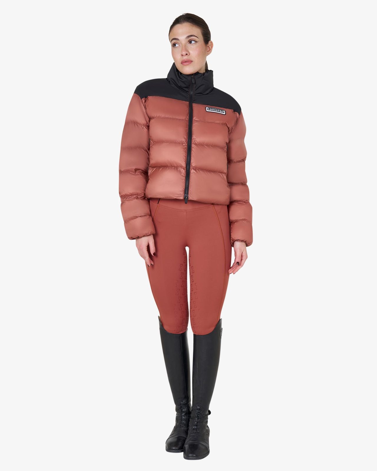 Women's cropped down jacket stretch fabric