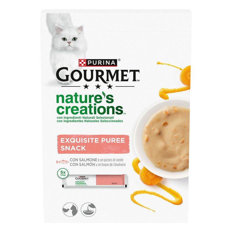 GOURMET Nature's creations Exquisite Puree Salmone e Carota - Purina Shop 5x10g