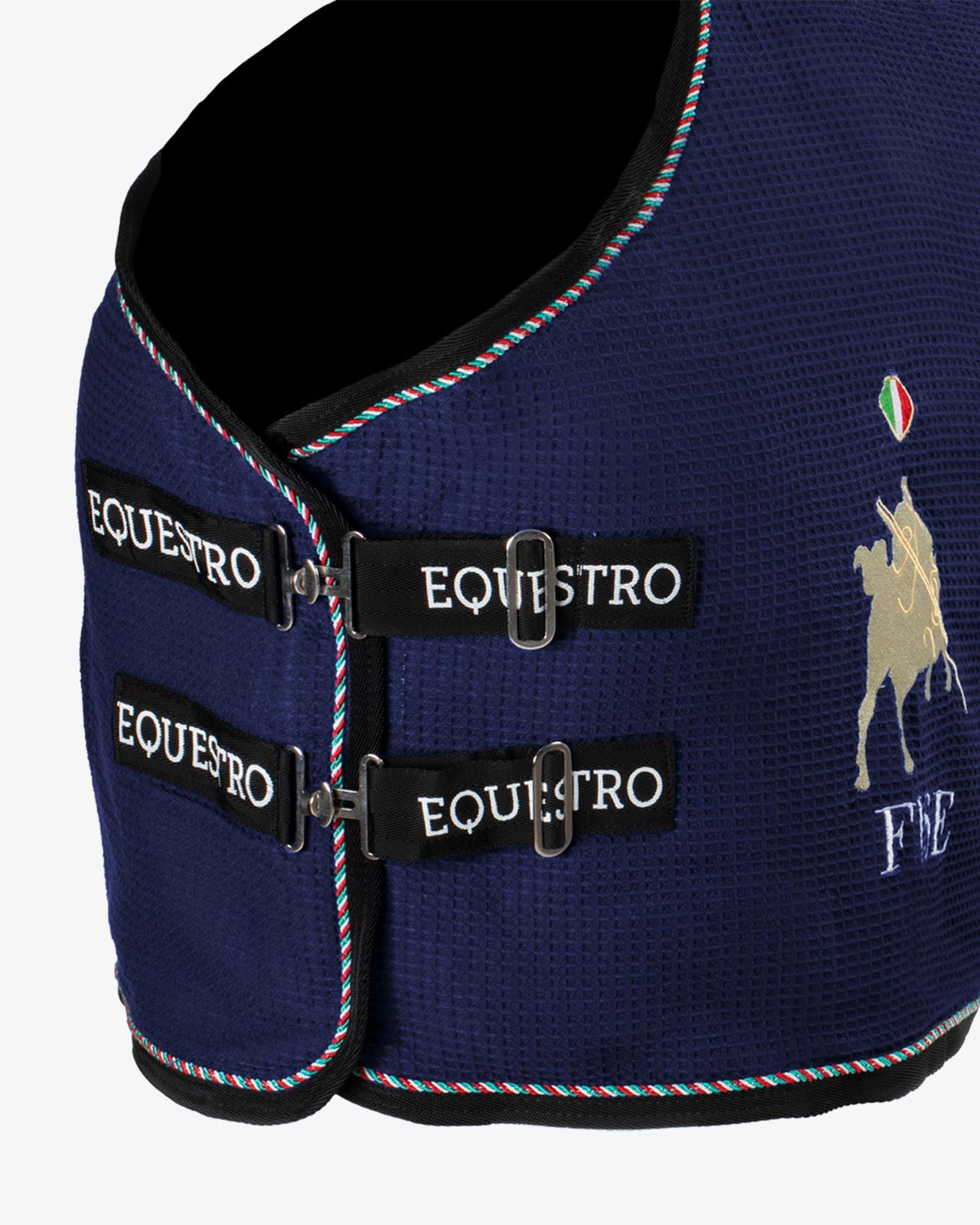 Coperta da box in tessuto waffle Equestro X FISE