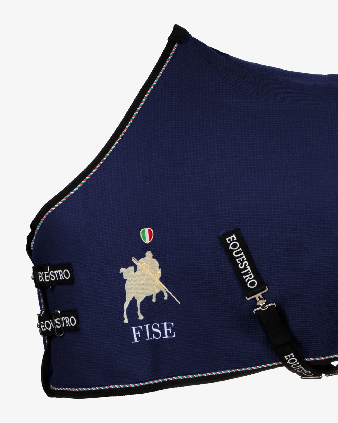 Coperta da box in tessuto waffle Equestro X FISE