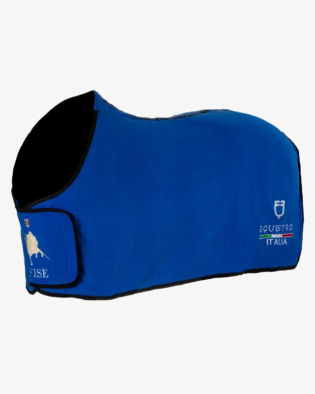 HUGO - COPERTA PILE CINGHIE INCR. INT BLU