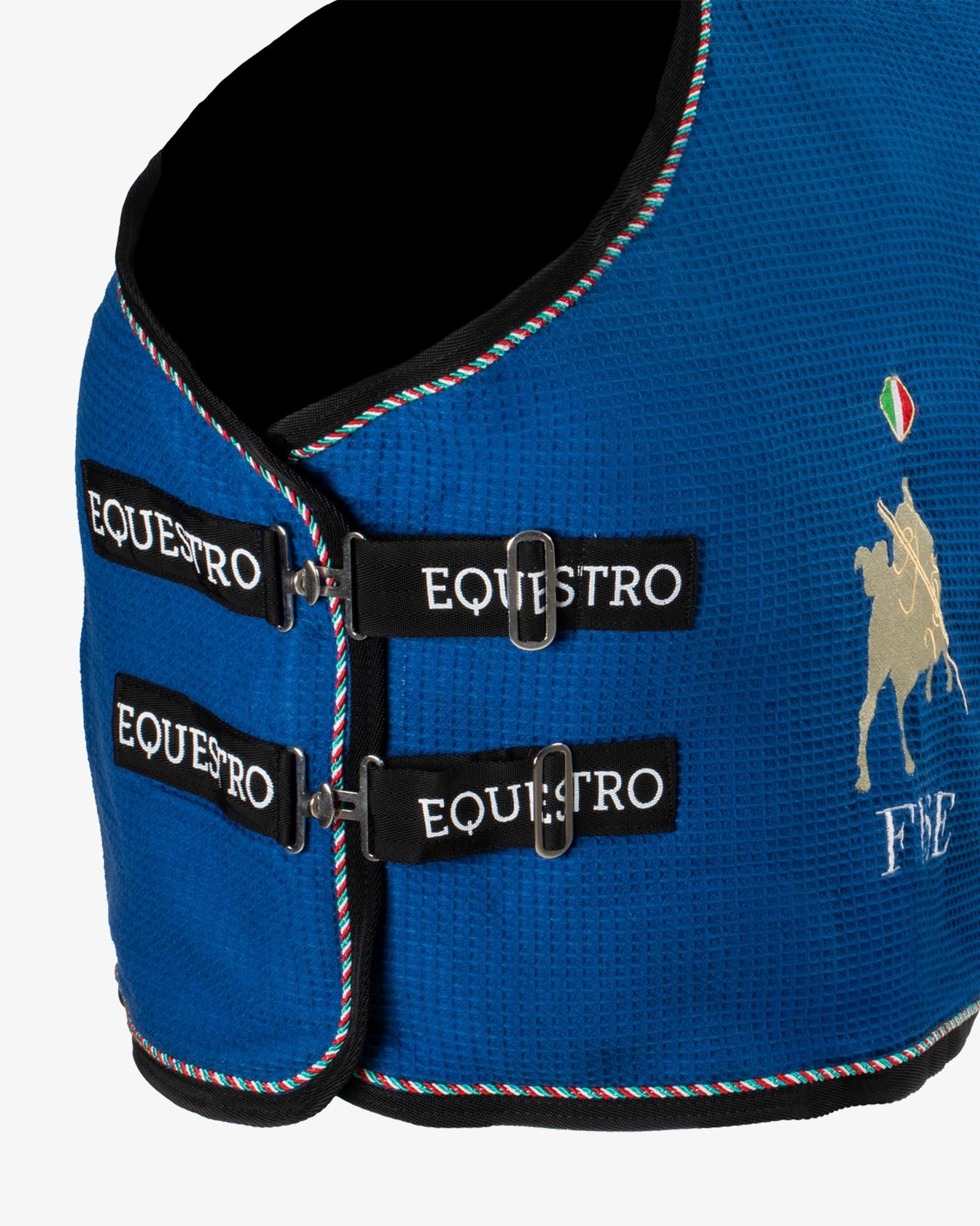 Coperta da box in tessuto waffle Equestro X FISE